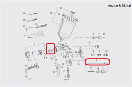 LS-400 Nozzle needle set 1,2 ET